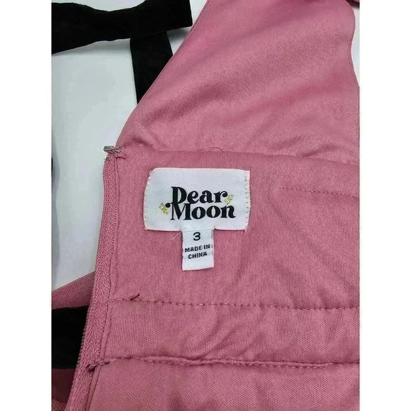 Dear Moon Junior 3 Mauve Deep V-Neck Shirred Bodice To Tiered Tulle Ballgown NWT - Picture 7 of 11